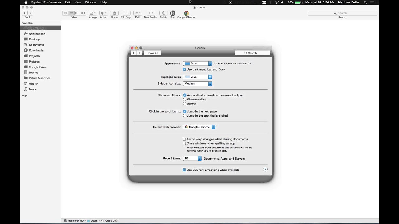 mac use dark menu bar for different desktop